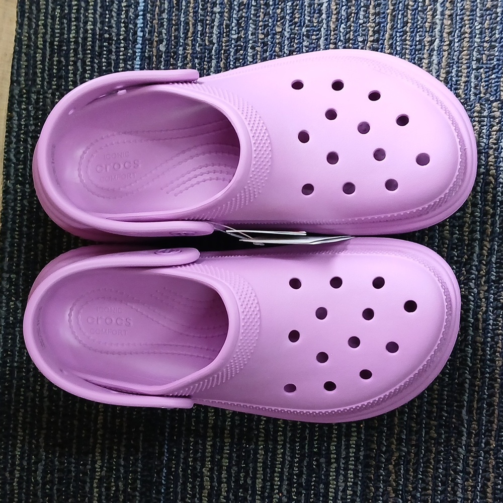 Nwt Crocs Stomp Clog Purple Womens 8 - Picture 3 of 6